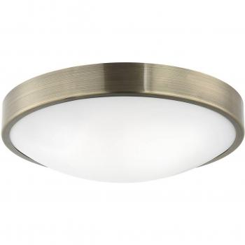 Lamkur Deckenleuchte, platin Glas, Stahl, ca. 37x8x37 cm