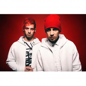 Impresión de tela del grupo Twenty One Pilots, 20x13”