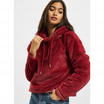 Felpa con cappuccio Urban Classics Oversized Teddy Bordeaux XS