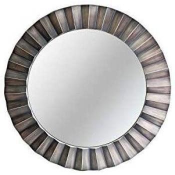 Miroir décoratif rond en métal