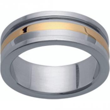 Anello 64 Oro Peaceful in Acciaio 8mm