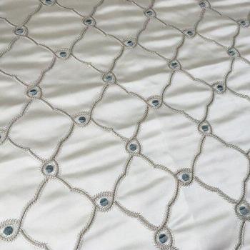 Premium Embroidered Silk-Feel Decorative Material