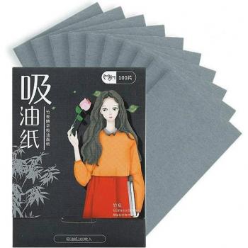 Portable Bamboo Charcoal Oil Blotting Paper 100 Sheets