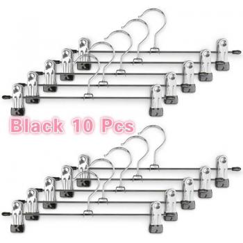 Cintres pour Vêtements en Acier Inoxydable avec Clips (5/10 Pcs)