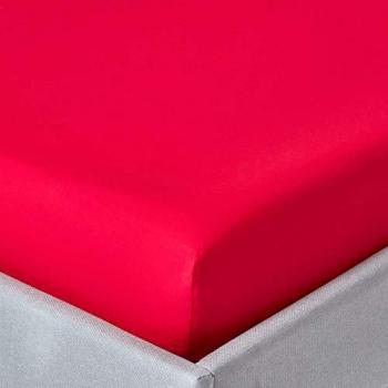 Homescapes Red Egyptian Cotton Fitted Sheet