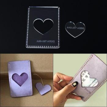 Leather Pattern Acrylic Template for DIY Card Holder