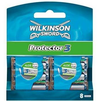 Wilkinson Sword Protector 3 Men's Aloe Infused Razor Blades, Pack of 8