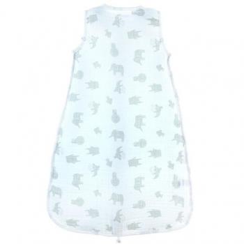 Gigoteuse 70 cm mousseline de coton BIO, sauge