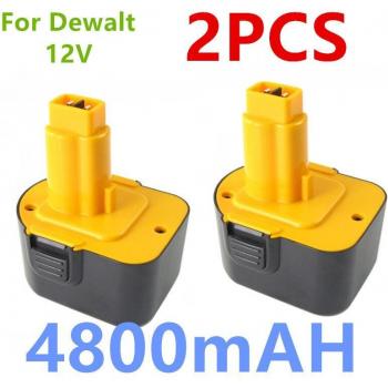 2PCS 100% Original 12V 4.8Ah Battery for Dewalt DE9075