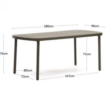 Joncols Gartentisch Aluminium 180 x 90 x 75 cm