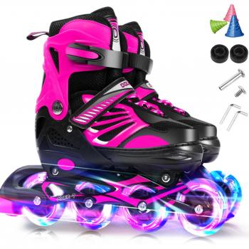 Patines con ruedas brillantes para niños