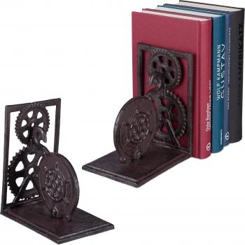 Sujeta libros de hierro fundido estilo náutico