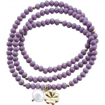 Pulsera Duran Exquse Jolie de Oro Amarillo y Cuentas Florales