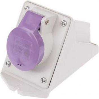 Conector de Energía Hembra 2P 90° Morado 20-25V 16A