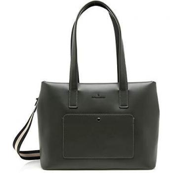 Castelijn & Beerens Dama Noor Green Leather Shoulder Bag with Laptop Compartment