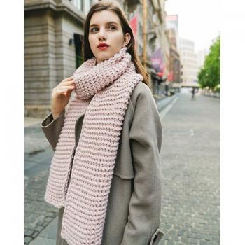 DRESSUUP écharpe en laine épaisse unie pour l'hiver