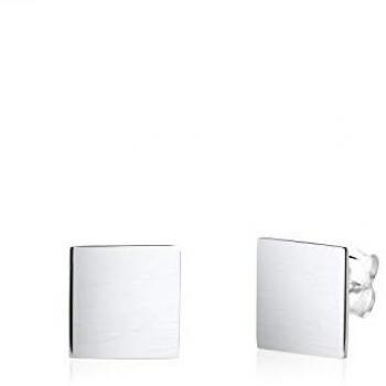 Elli Trendige Viereck Ohrstecker 925 Silber Matt