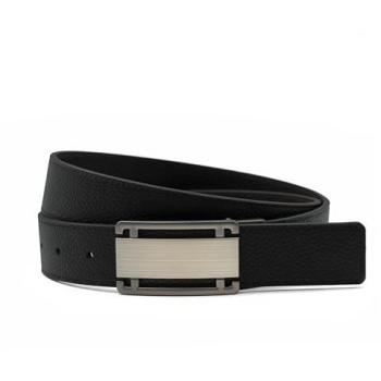 Dual Surface Leather Pin‑Buckled Belt – XPOSED, 120 cm, Black