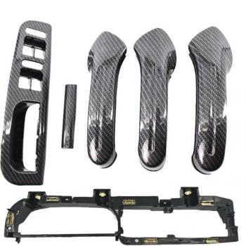 Accesorios de fibra de carbono para manijas de puerta y paneles de interruptores de ventana Jetta Golf MK4 1999-2004