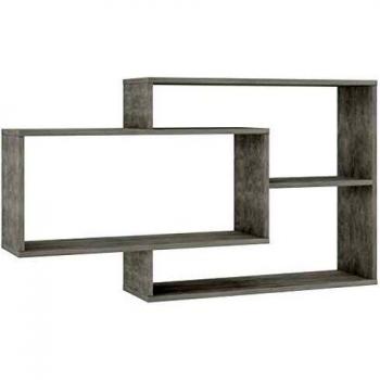Engineered Wood Wall Shelf Concrete Grey 104x20x58.5 cm vidaXL