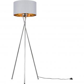Latitude Run Miron 155cm Camden Tripod Chrome Floor Lamp