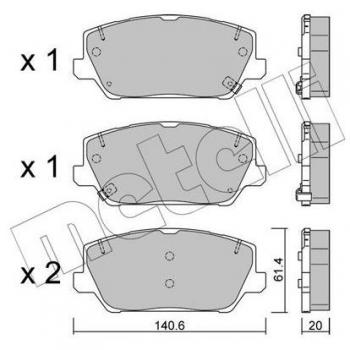 DISCO FRENIO METELLI 22‑1241‑0 Kit Pastiglie