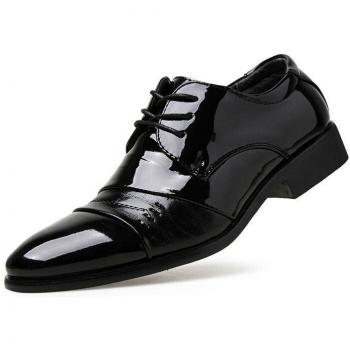 Zapato de Negocios Plano con Punta Negra