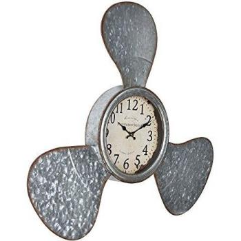 Horloge décorative hélice 61 x 7 x 56 cm en verre multicolore