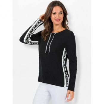 Veste Pull Helline Noir-Écru Motif Tissu Ultra-Doux 38