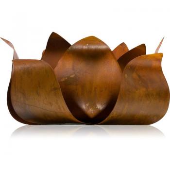Portacandele Ceramica Rosa 25x14 cm