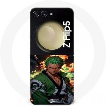 Galaxy Z Flip5 Schutzbezug – One Piece Zoro Anime 3D Art