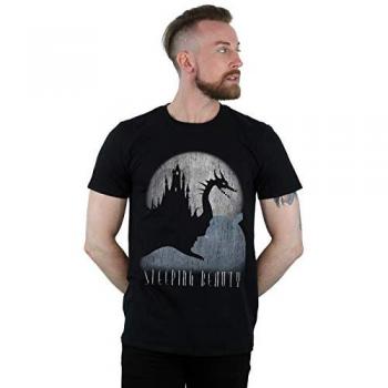 Disney Men's Sleeping Beauty Hidden Illusion T-Shirt Large Black