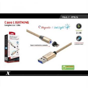 Maxtech Cable Lightning 1mt Trenzado Magnético para iPhone e iPad
