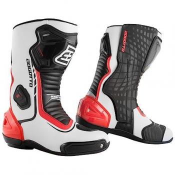 Race‑X Black White Red Botas de Moto 40 Bogotto