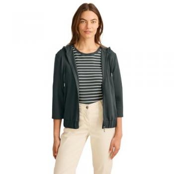 Kapuzenjacke Cecil – Graugrün‑Mix – Polyester/Viskose/Elasthan – Größen: 3XL bis