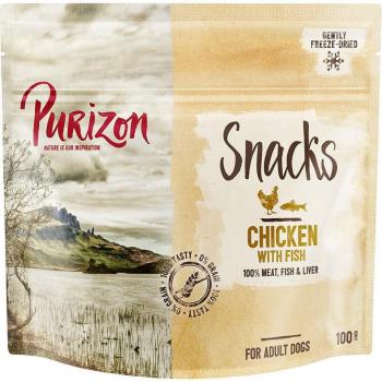 Snacks Purizon sin cereales de pollo con pescado para perros