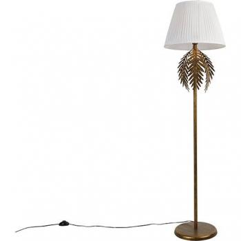 Stylish Gold Floor Lamp 145 cm with 45 cm White Shade