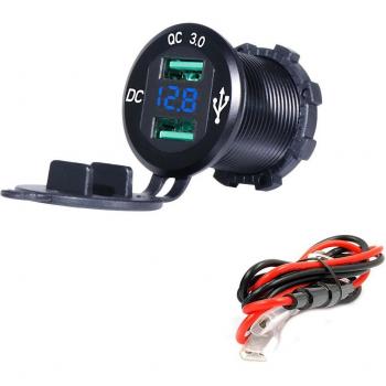 Chargeur rapide 12V/24V avec câble de 60cm