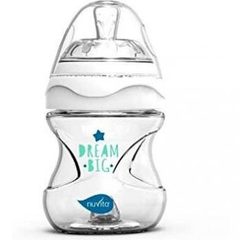 Nuvita Biberon GLASS COLLECTION 140 ml con Innovativo Sistema Anticolic