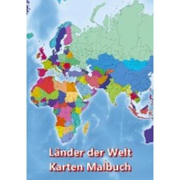 Malbuch Länder der Welt Karten Malbuch Kontinent Afrika Asien Europa Ozeanien Nord-und Südamerika