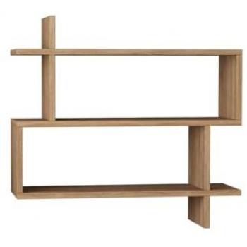 Scaffale da parete sospeso in legno di rovere L70 cm