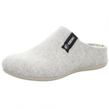 Beige Melierte Damen Pantoffel mit Warmfutter-Innensohle York Fieltro Größe 38