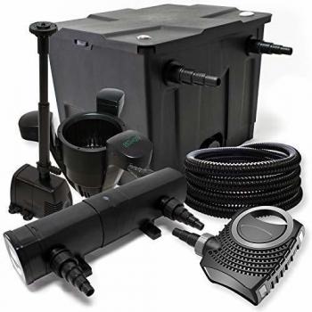Filtro estanque 12000l con clarificador UVC 24W y bomba Skimmer Supereco 80W