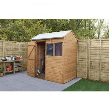 Shiplap Dip-Treated 6x4 Reverse Apex Garden Shed