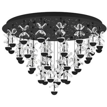 Pianopoli 2 von EGLO – Schwarze Kristall‑LED‑Decke, 10320 lm