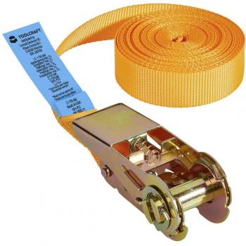 Sangle à cliquet 6 m x 25 mm Force 350 daN – TOOLCRAFT TO‑6802776