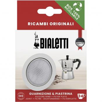 Bialetti Moka Pot Replacement Gasket and Filter Plate for 3 Cup Espresso Maker (Induction Compatible)