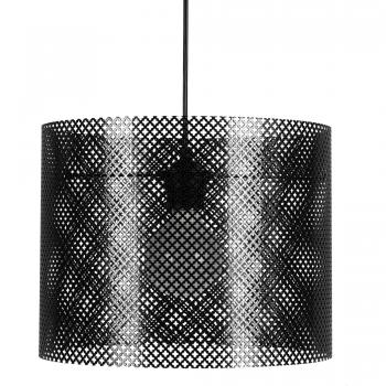 Suspension TOSEL CYLINDRE LACY Noir Métallique D30×H80