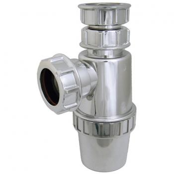 FloPlast CT37T Chrome Style Telescopic Bottle Trap 76mm Seal