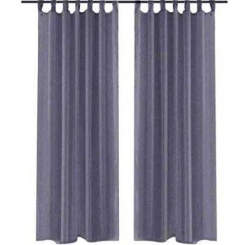 VidaXL Tenda Trasparente di Voile Bianca 140 x 175 cm 2 pz